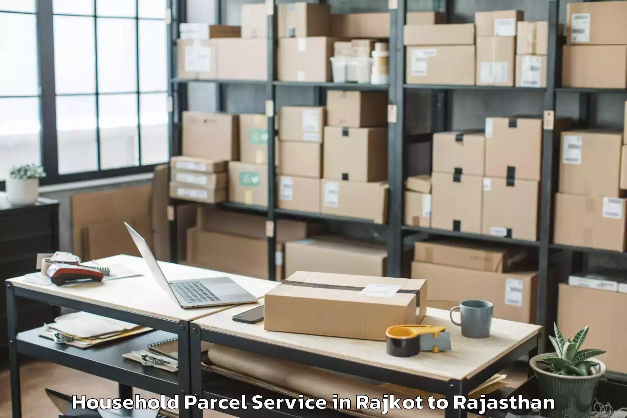 Book Your Rajkot to Jecrc University Jaipur Household Parcel Today